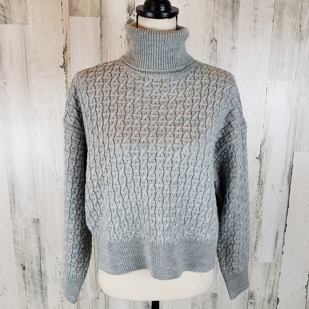French Connection Gray Turtleneck Sweater Size XS